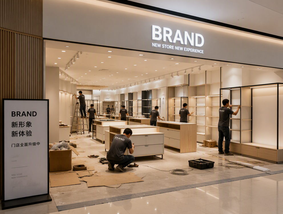 终端门店装修升级潮来袭，商业家具定制成品牌差异化利器